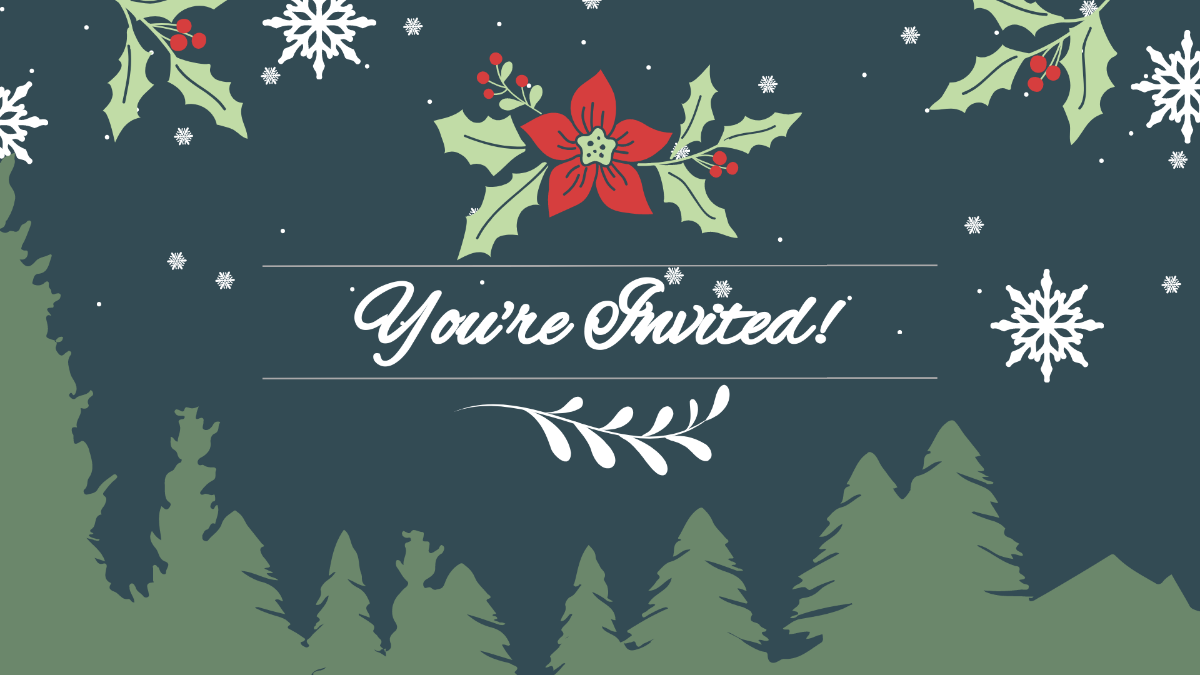 Free Christmas Invitation Background Template