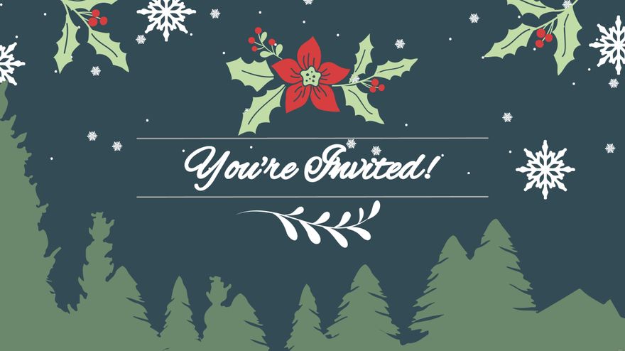 Free Christmas Invitation Background in Illustrator, EPS, SVG, JPG, PNG