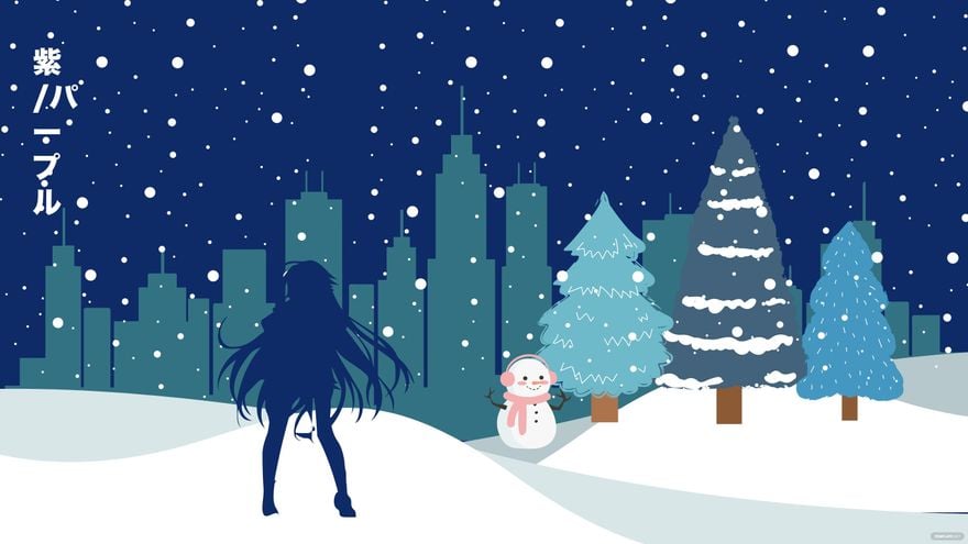 Free Anime Christmas Background