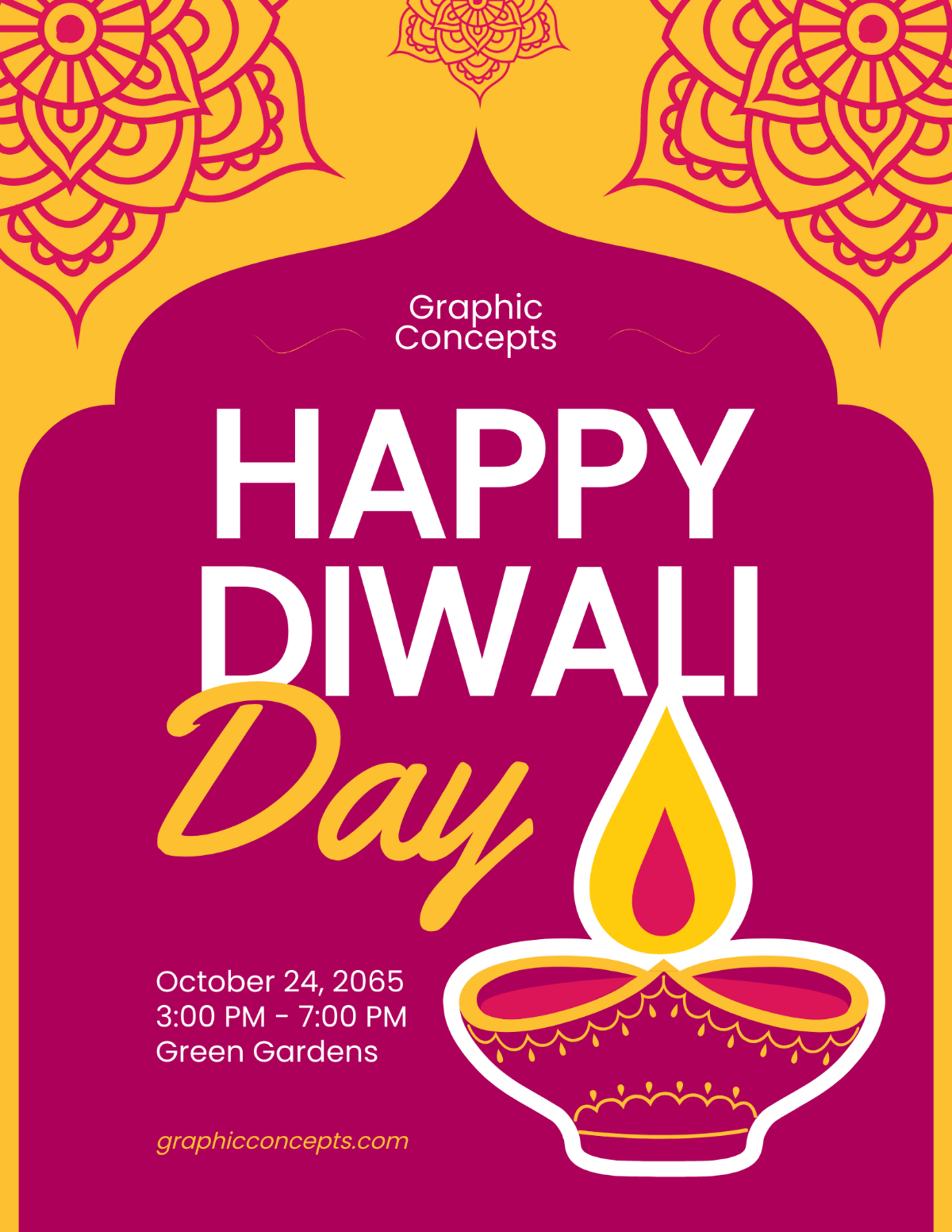 Diwali Day Flyer Template