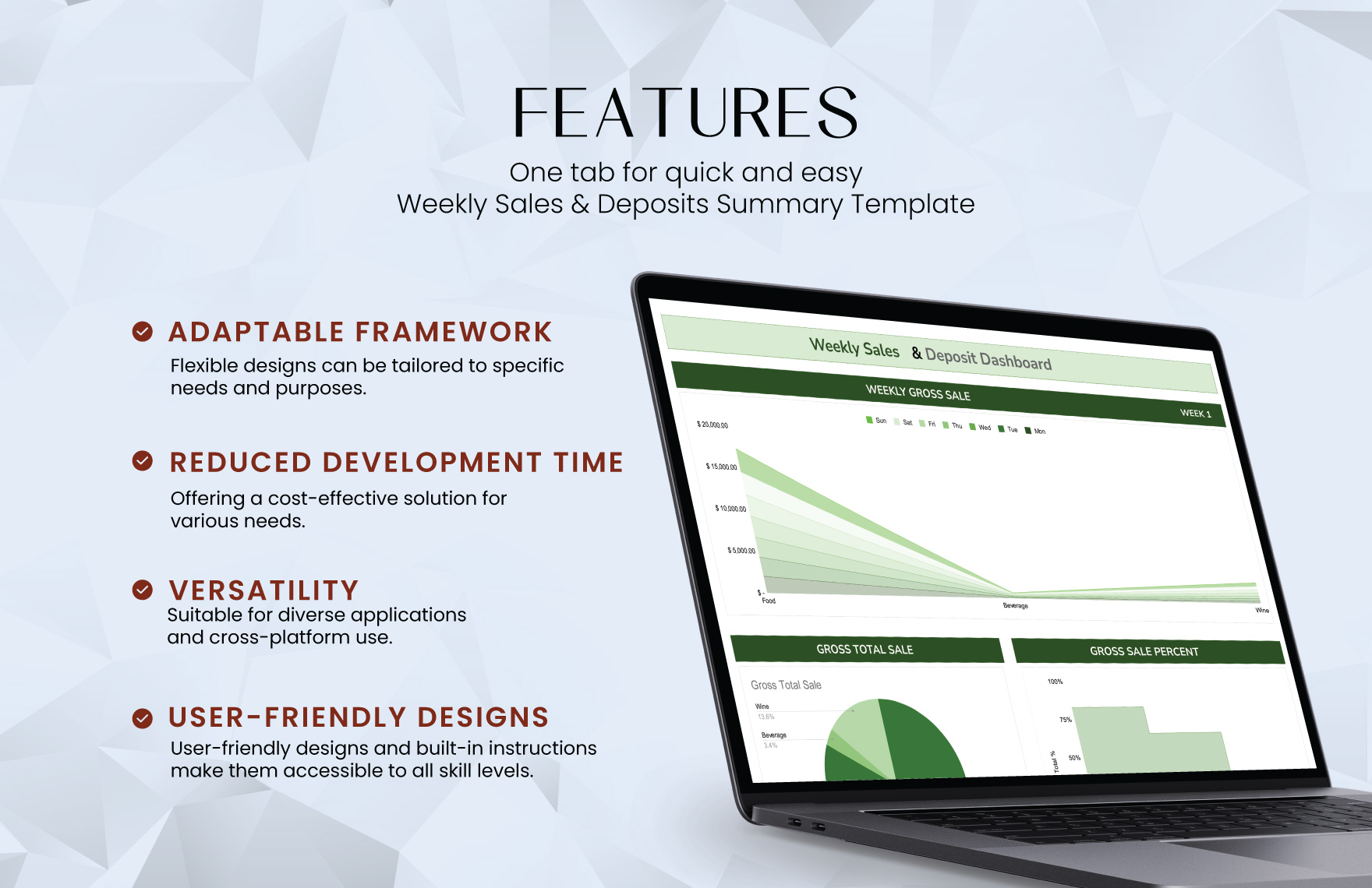 Weekly Sales & Deposits Summary Template