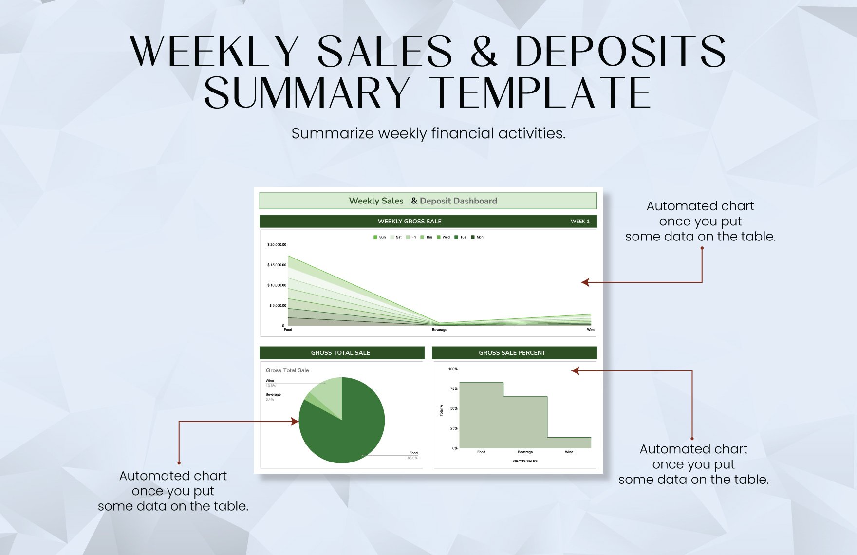 Weekly Sales & Deposits Summary Template