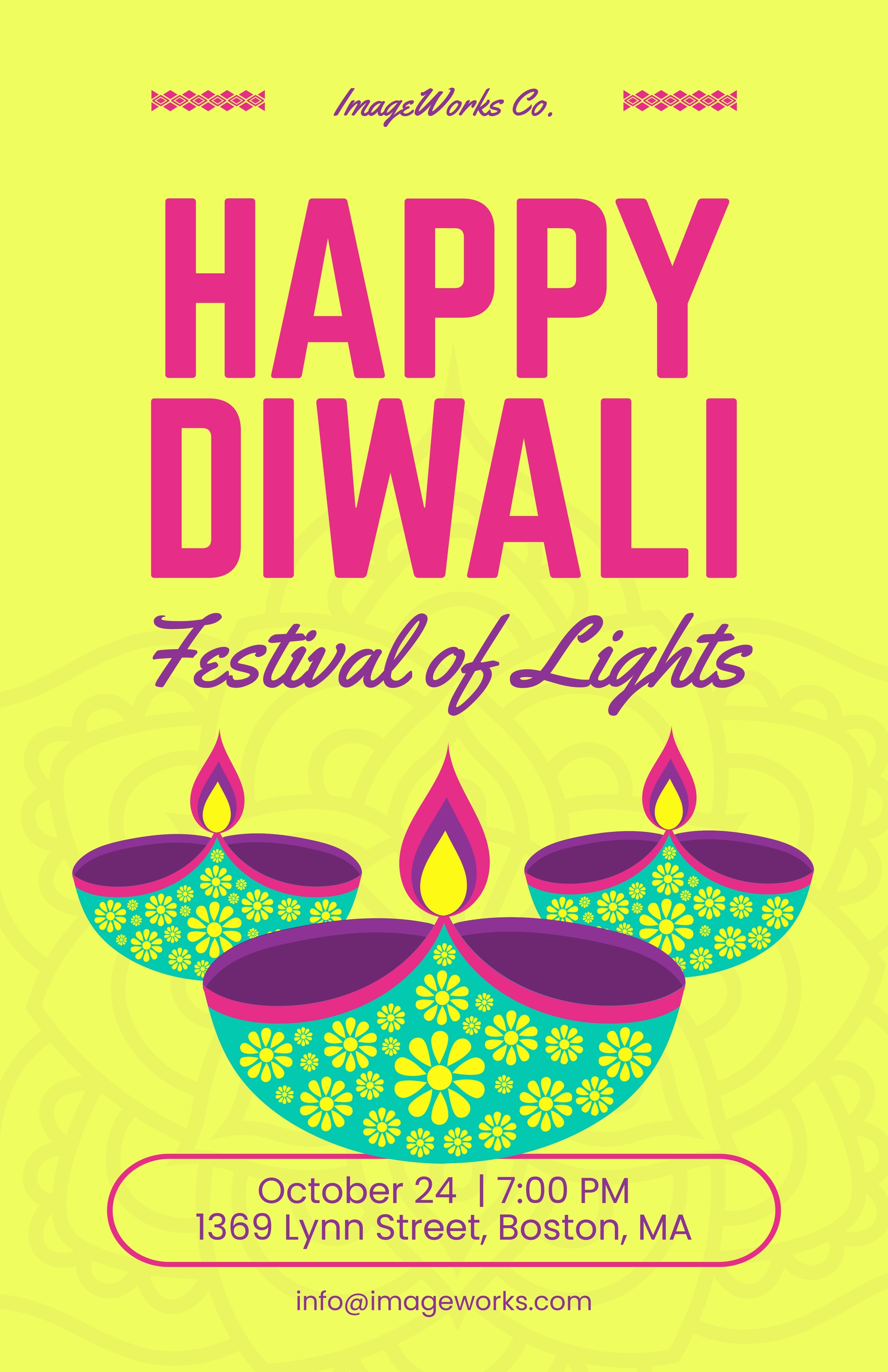 Diwali Posters Word Templates Design Free Download Template