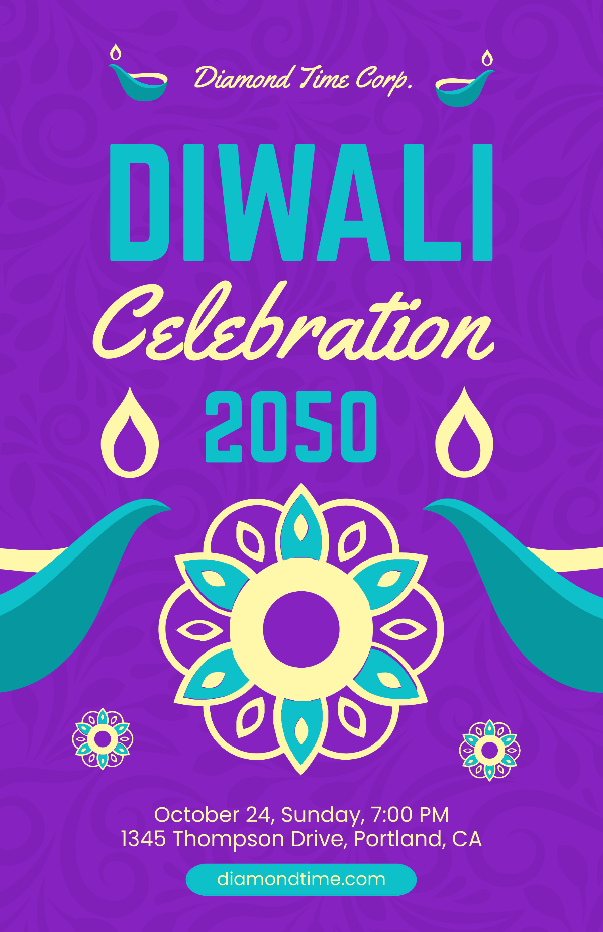 Diwali Event Poster Template