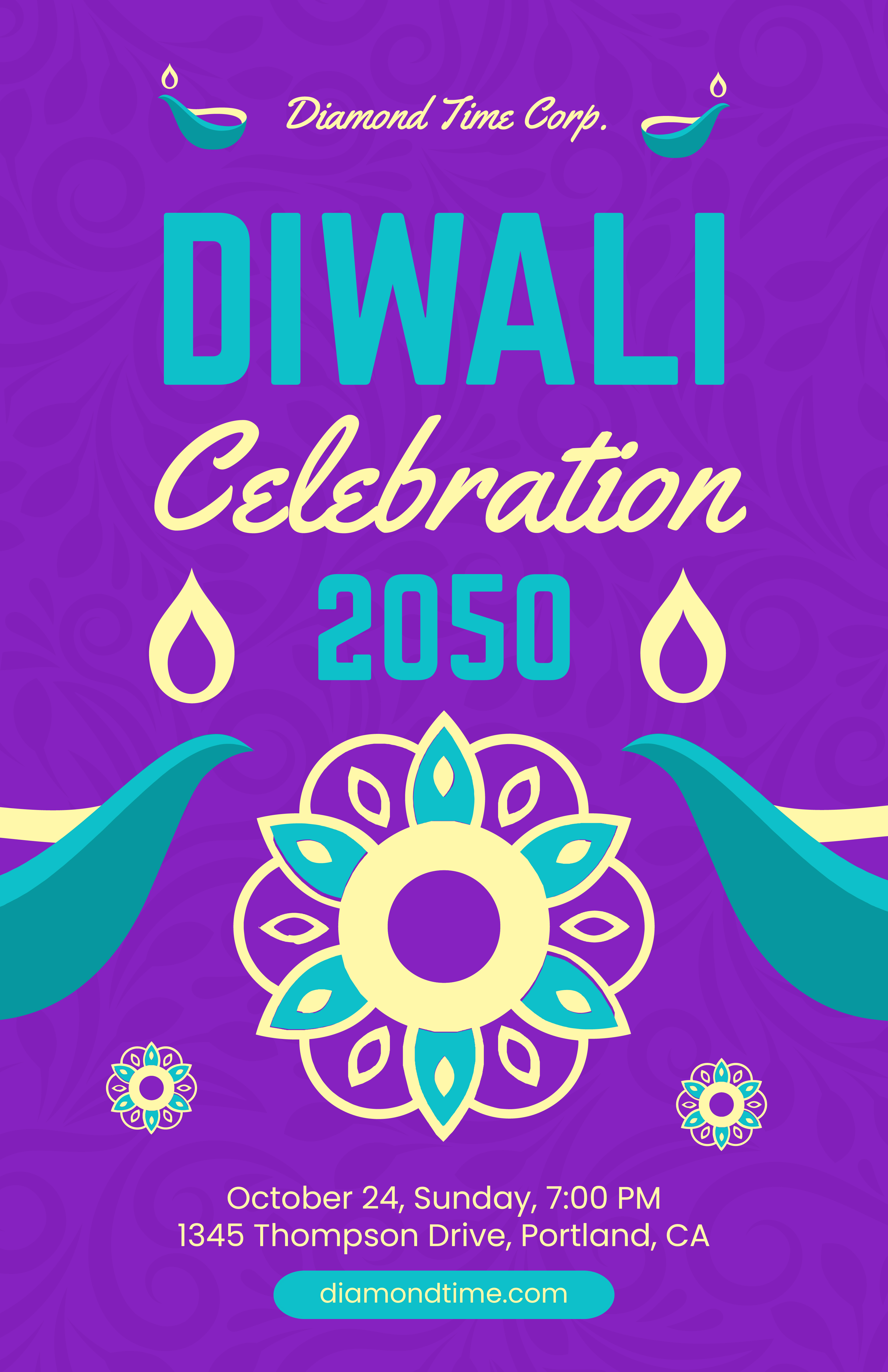 FREE Diwali Poster Word Template Download