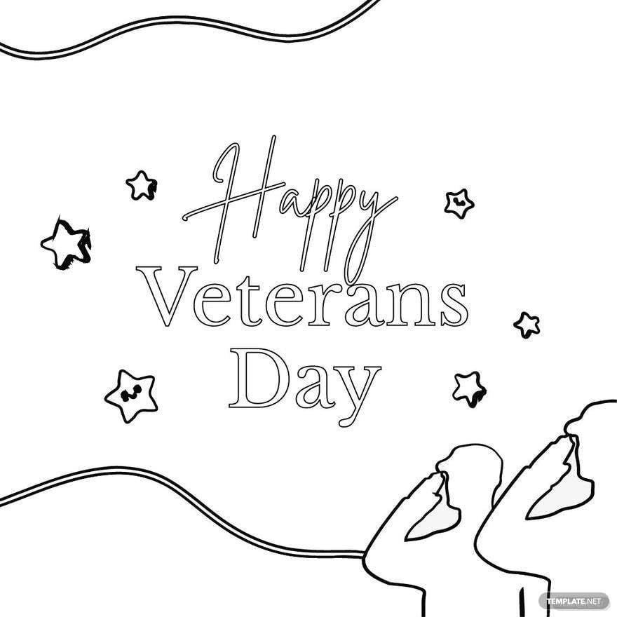 Cute Veterans Day Drawing in Illustrator, PSD, EPS, SVG, JPG, PNG