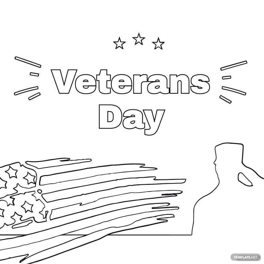 Veterans Day Cartoon Drawing in Illustrator, PSD, EPS, SVG, PNG, JPEG