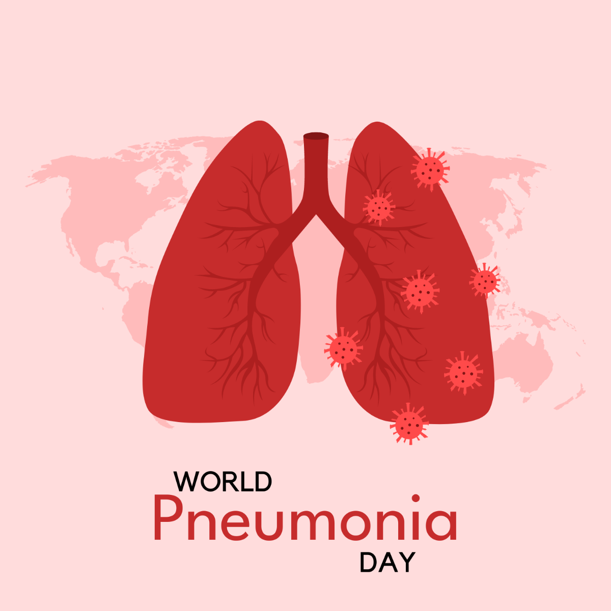 World Pneumonia Day Vector Template