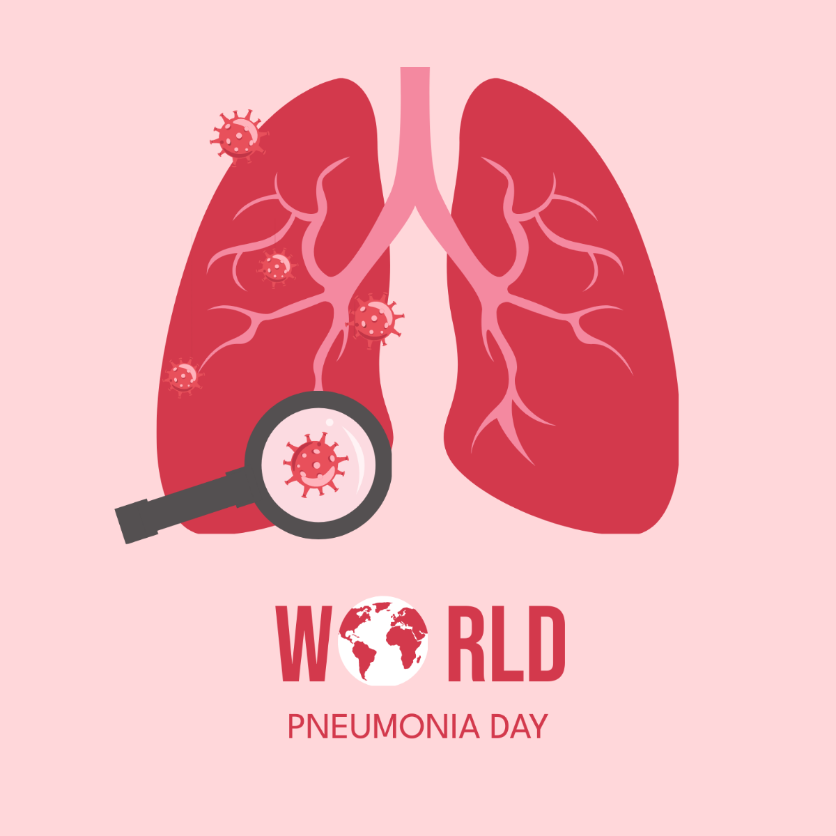 World Pneumonia Day Illustration  Template