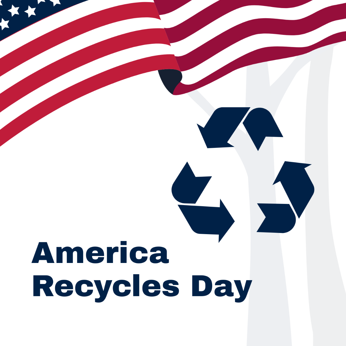 Free America Recycles Day Vector Template
