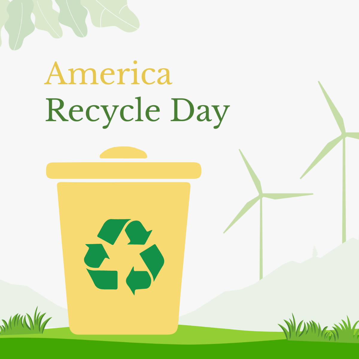 America Recycles Day Clipart Vector