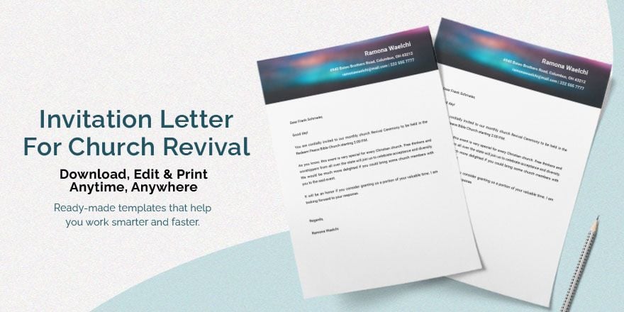 Invitation Letter for Church Revival