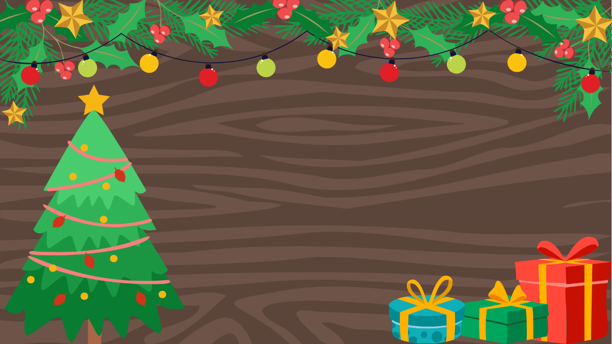 Rustic Christmas Background Template
