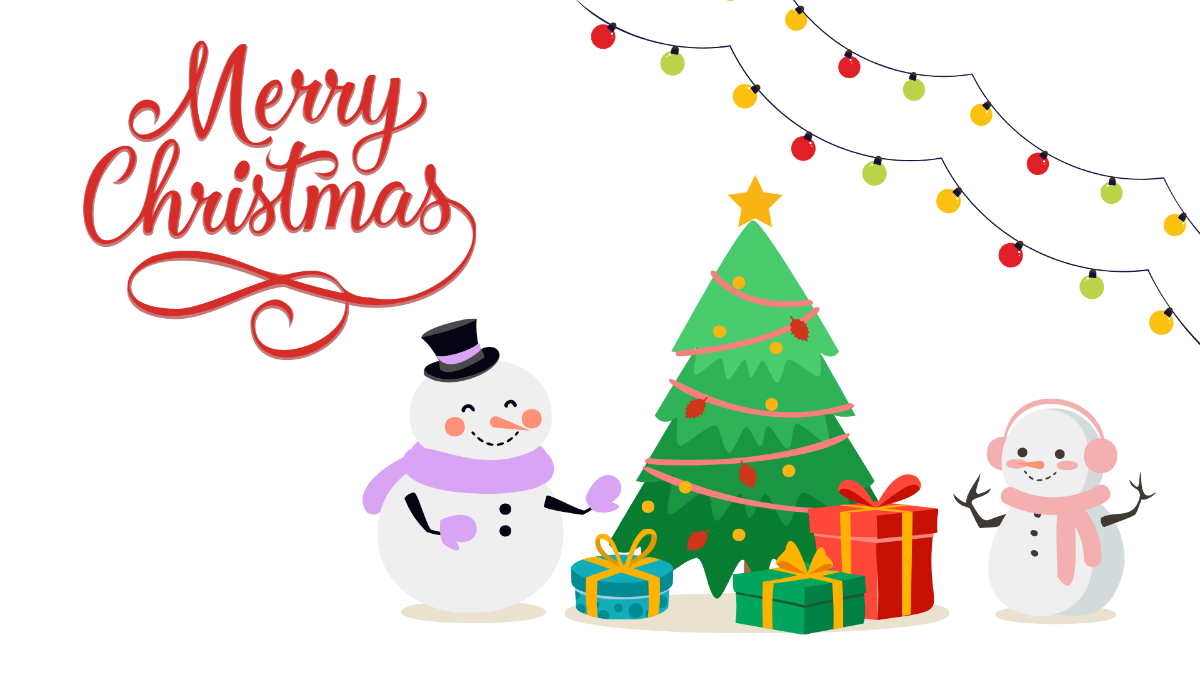 Merry Christmas Transparent Background Template