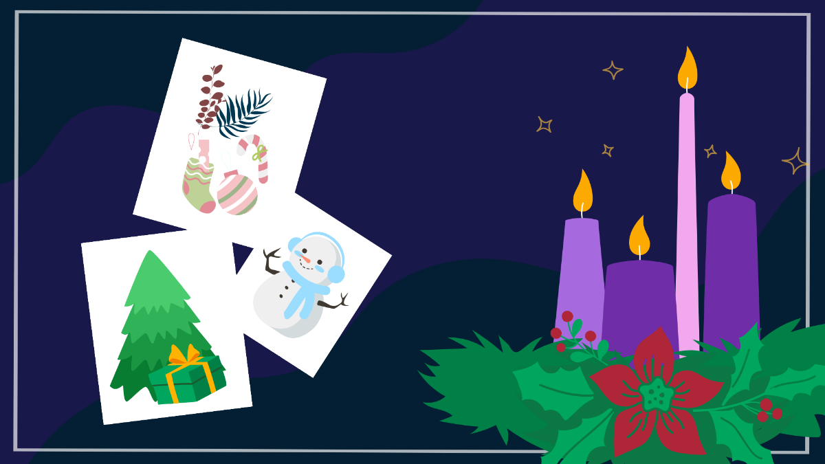 Free Advent Photo Background Template