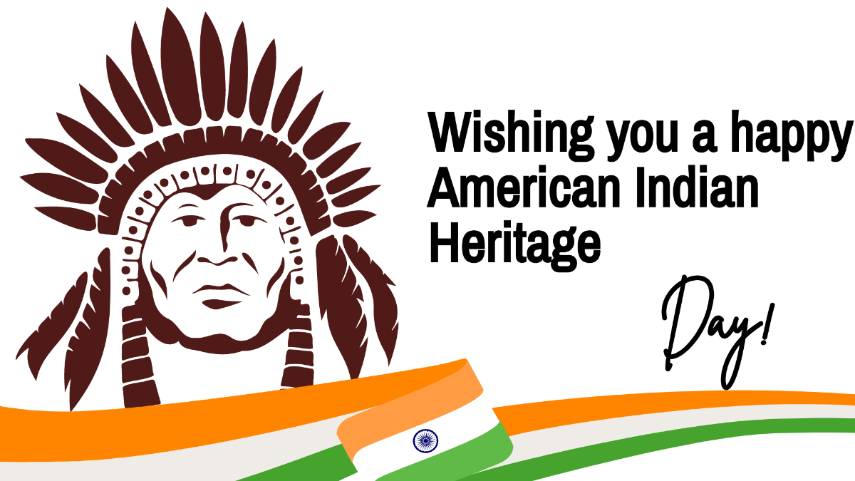 Free American Indian Heritage Day Wishes Background Template