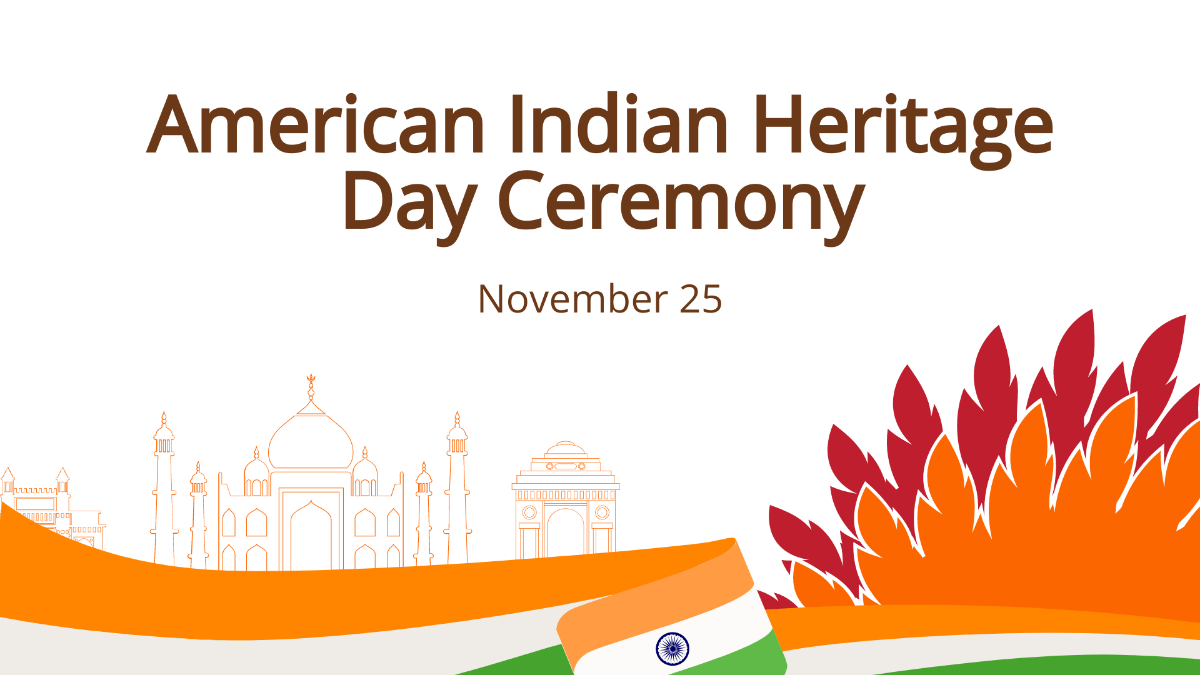 American Indian Heritage Day Invitation Background Template