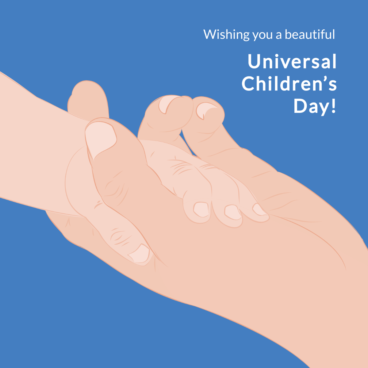 Free Universal Children’s Day Wishes Vector Template