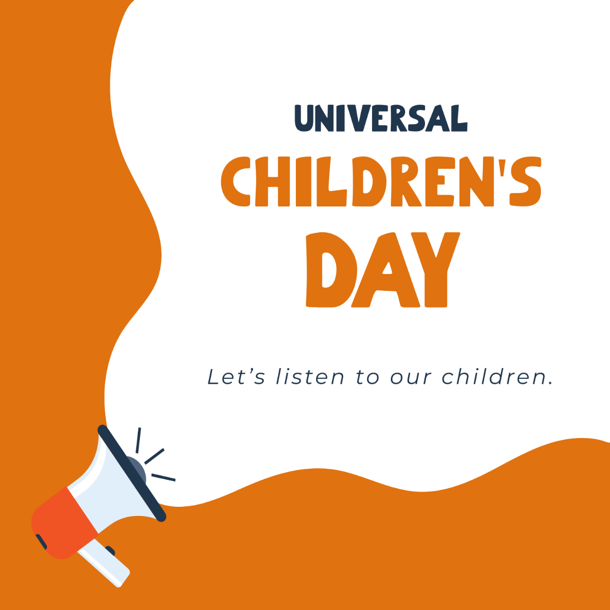 Universal Children’s Day Flyer Vector Template