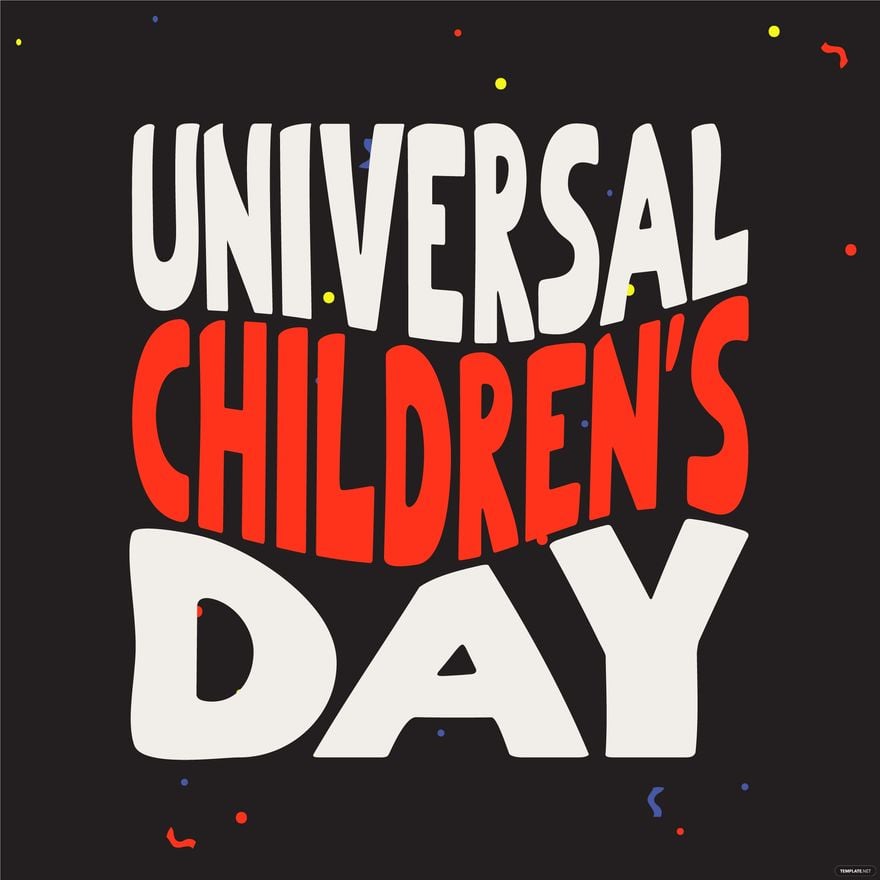 Happy Universal Children’s Day Vector