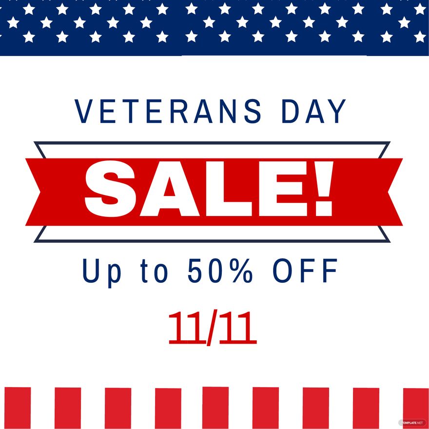 Veterans Day Sale Vector