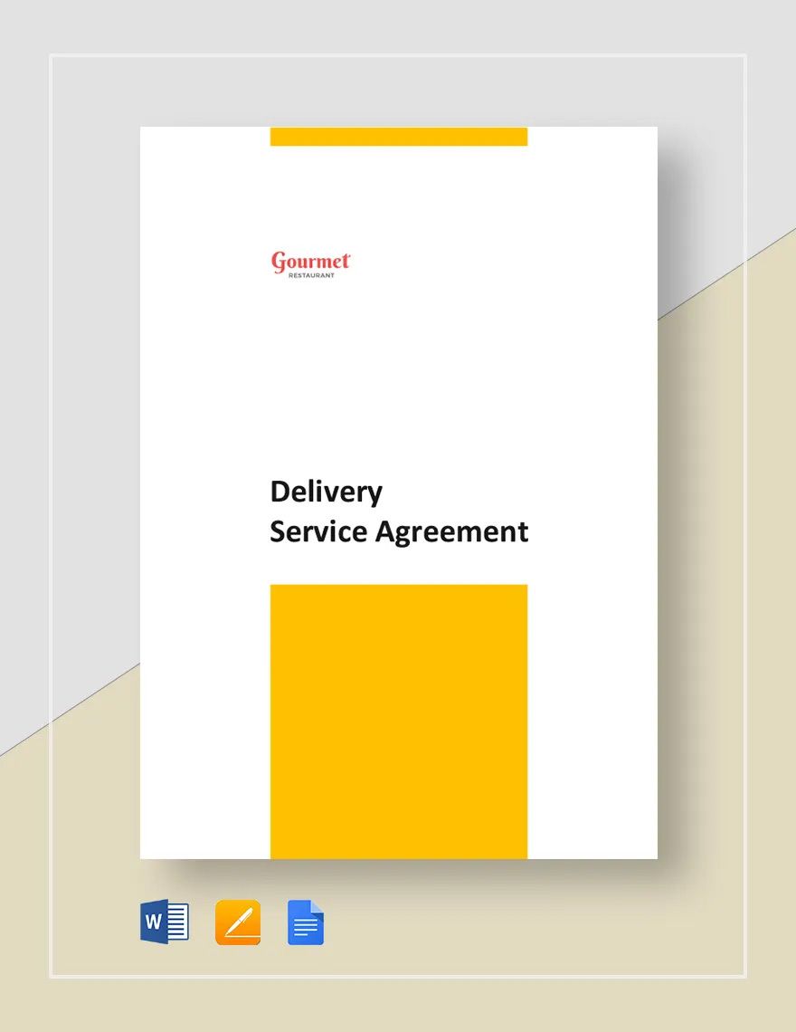 Restaurant Delivery Service Agreement Template