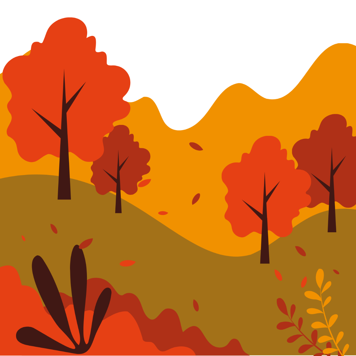 Free Autumn Illustration Template