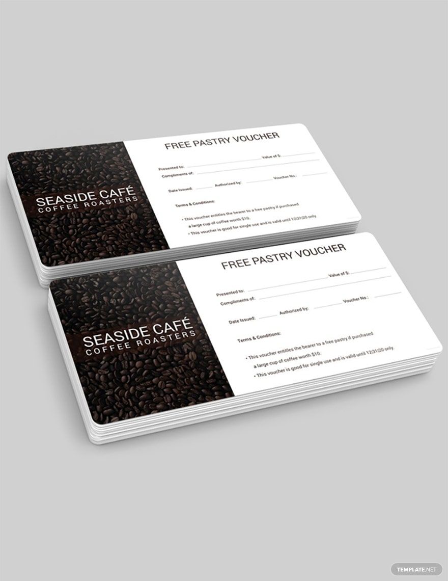 Cafe Discount Voucher Template in Word, Illustrator, PSD, Apple Pages, Publisher