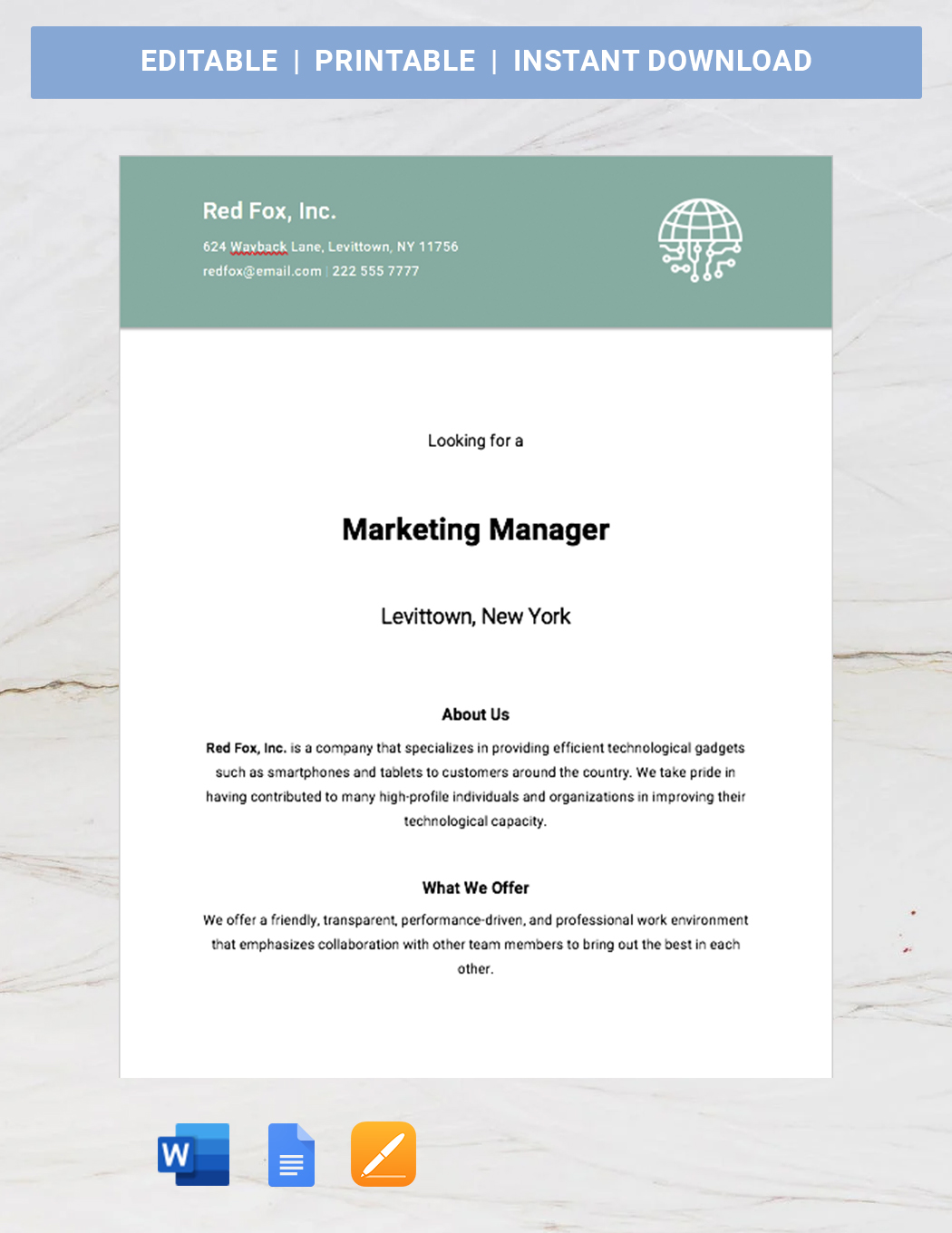 marketing-manager-templates-design-free-download-template