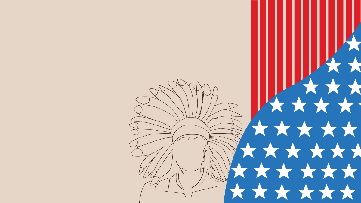 American Indian Heritage Day Drawing Background Template