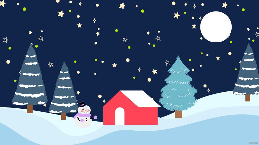 Free Christmas Night Background
