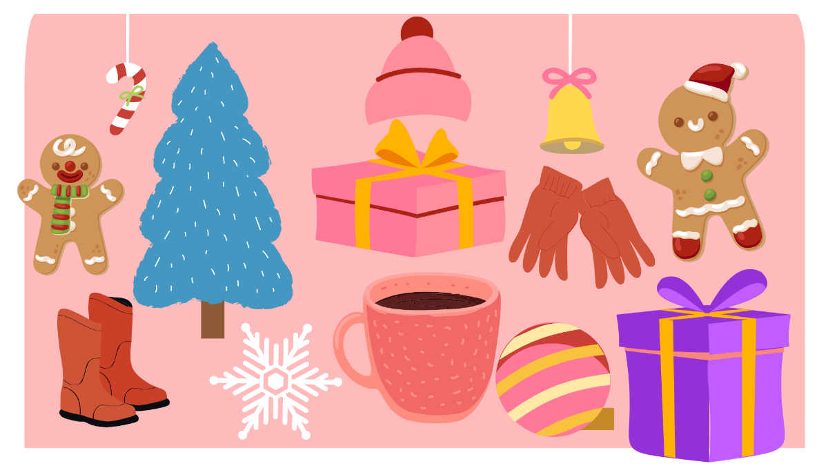 Free Girly Christmas Background Template