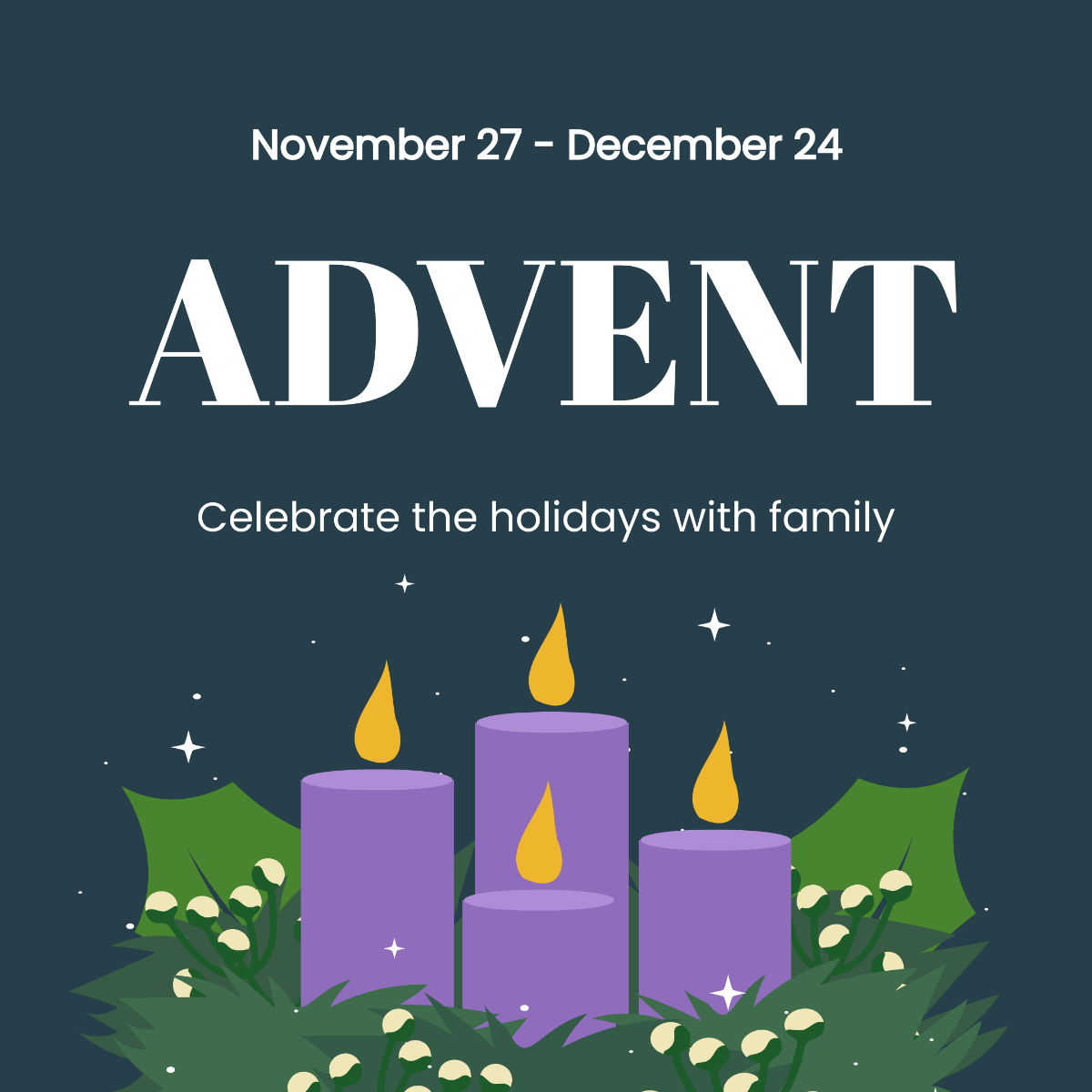 Free Advent FB Post Template