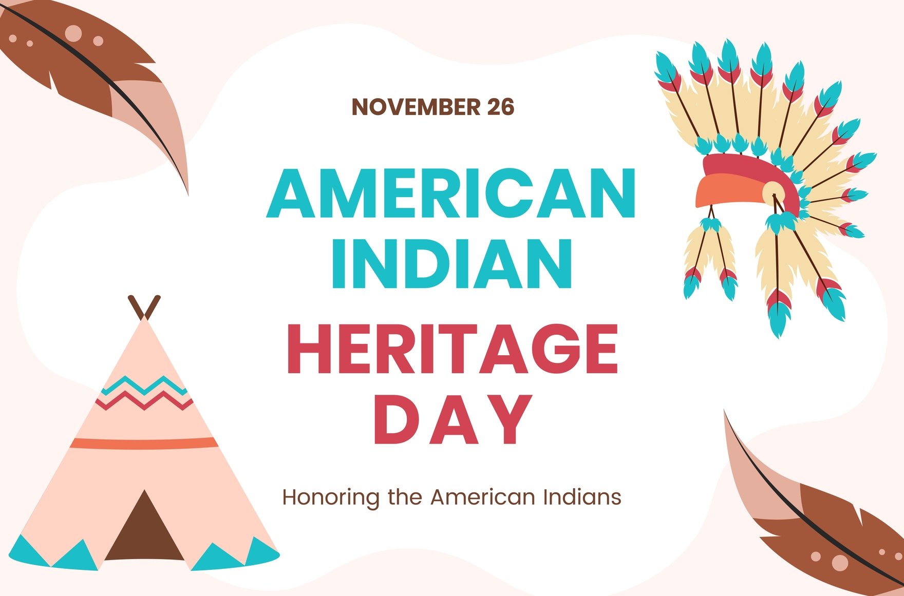American Indian Heritage Day Banner in Illustrator, PSD, EPS, SVG, JPG, PNG