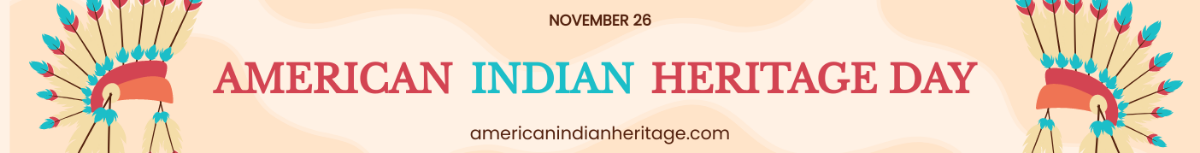 American Indian Heritage Day Website Banner Template