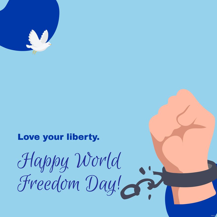 World Freedom Day Wishes Background in PDF, Illustrator, PSD, EPS, SVG, JPG, PNG