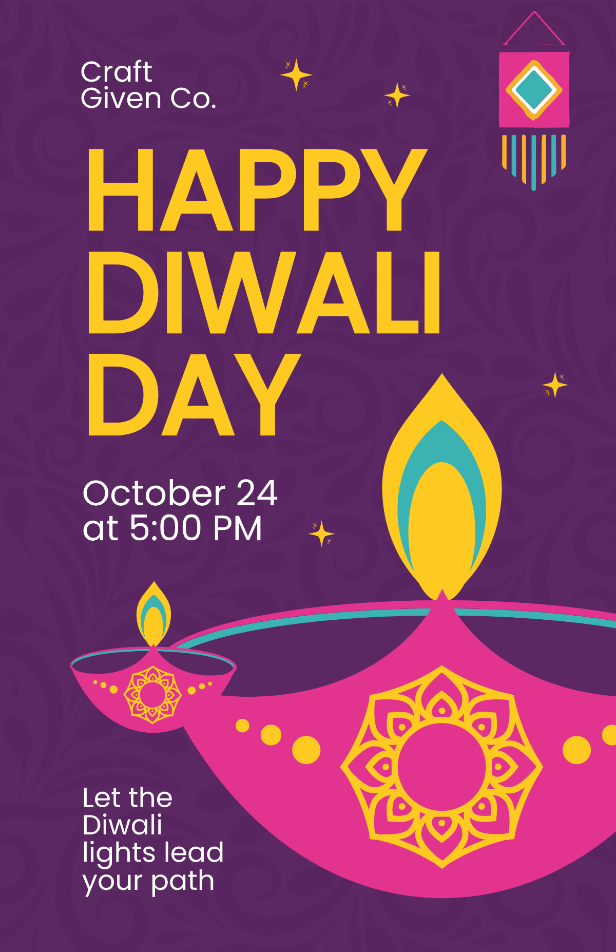 Diwali Day Poster Template