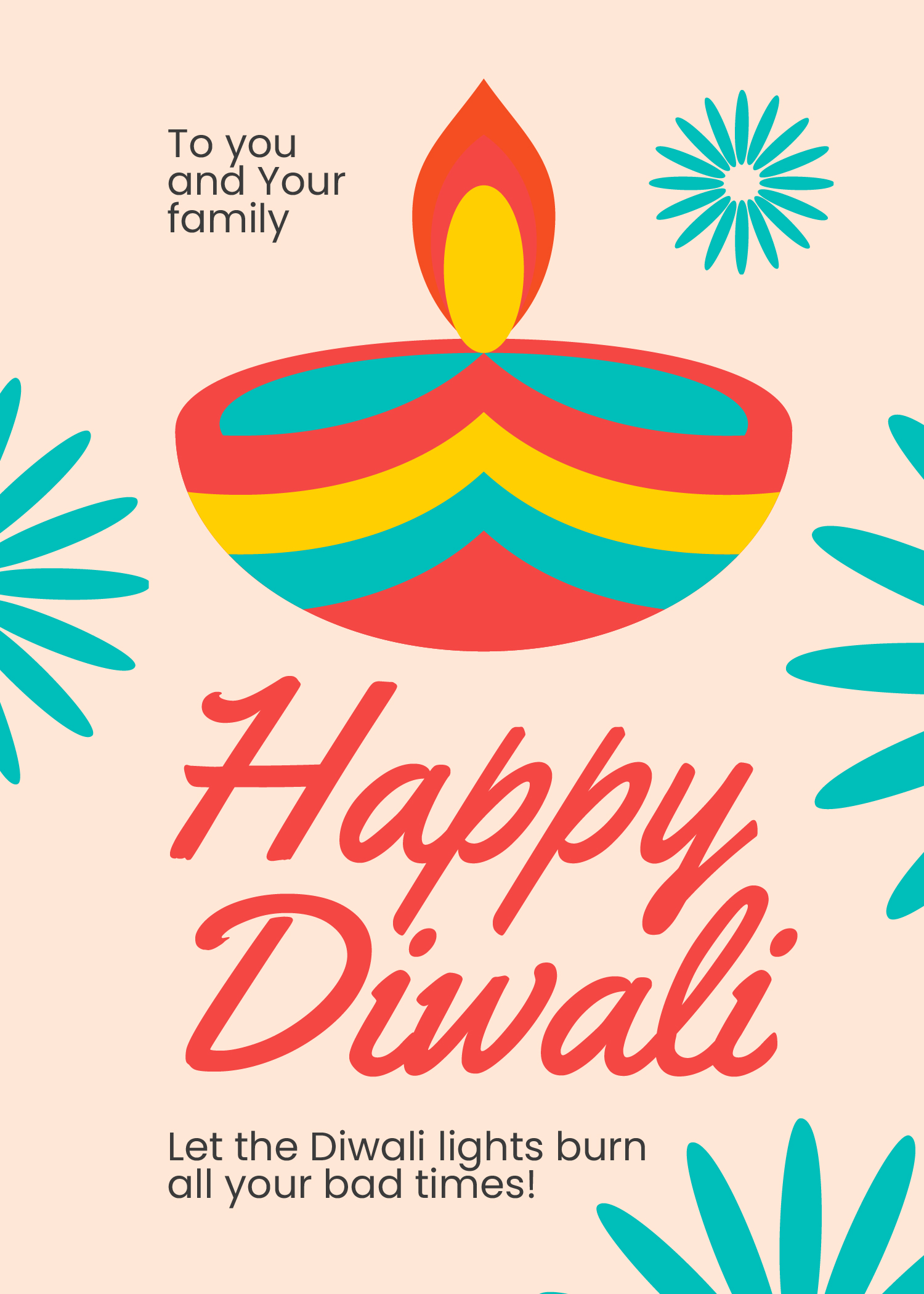 Diwali Greeting Card Template