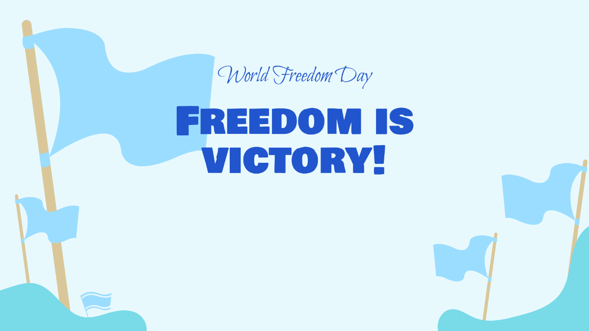 World Freedom Day Flyer Background Template