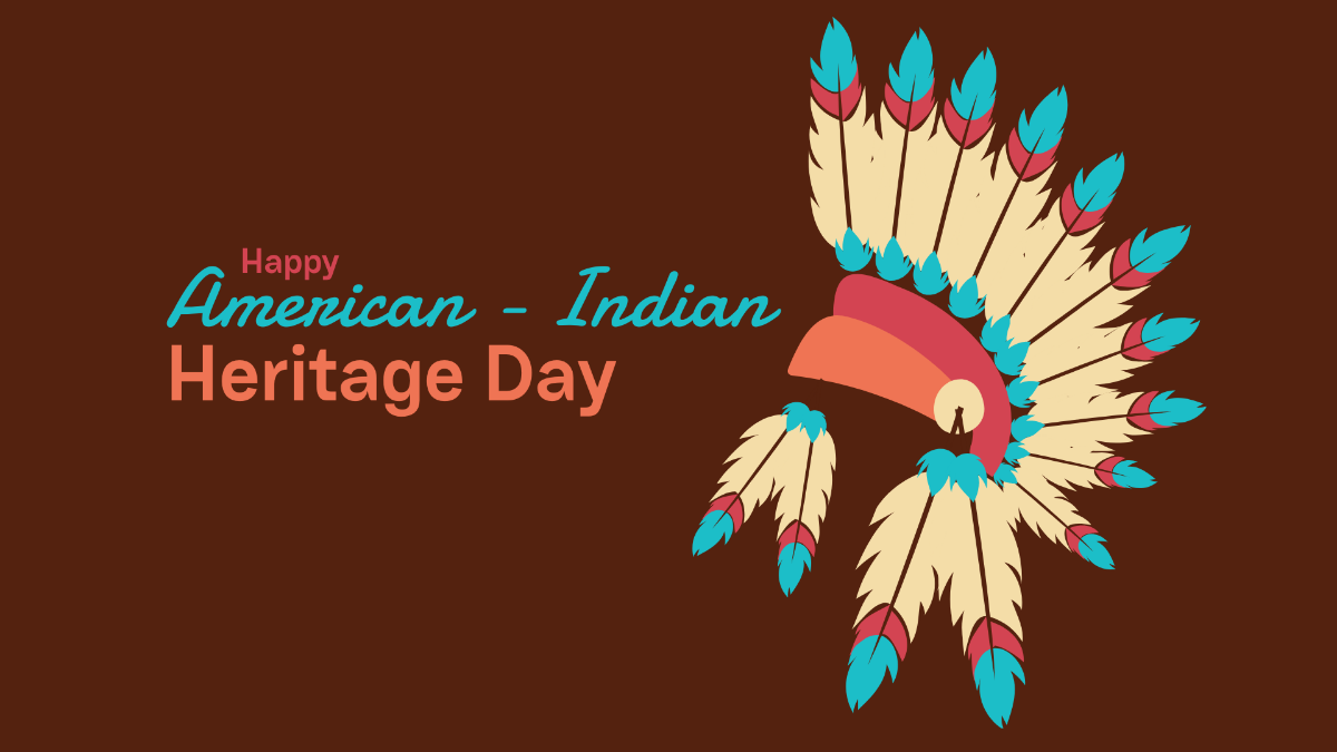 Free Happy American Indian Heritage Day Background Template