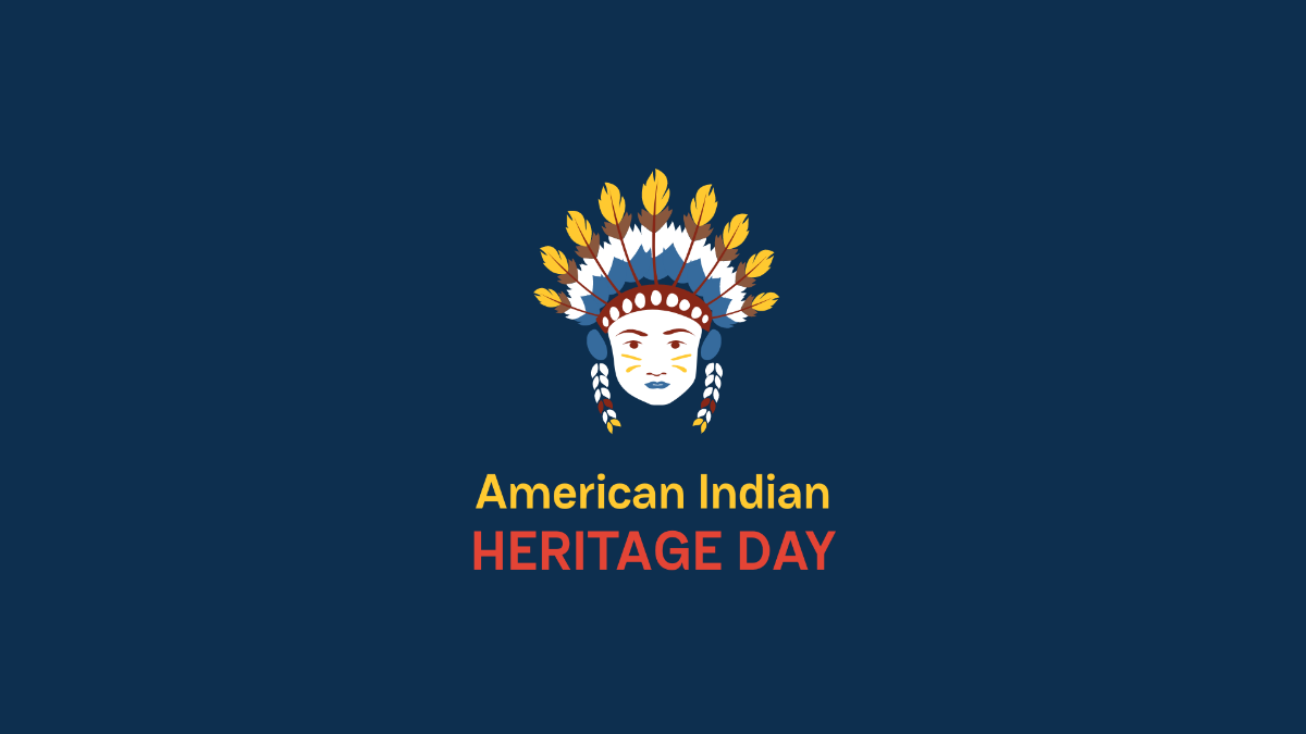 American Indian Heritage Day Wallpaper Background Template