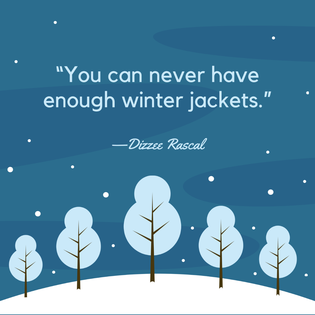 Winter Quote Vector Template