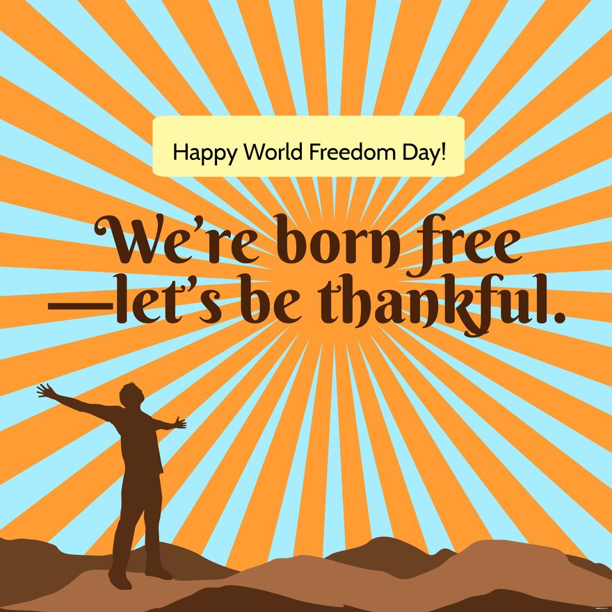 World Freedom Day Greeting Card Background