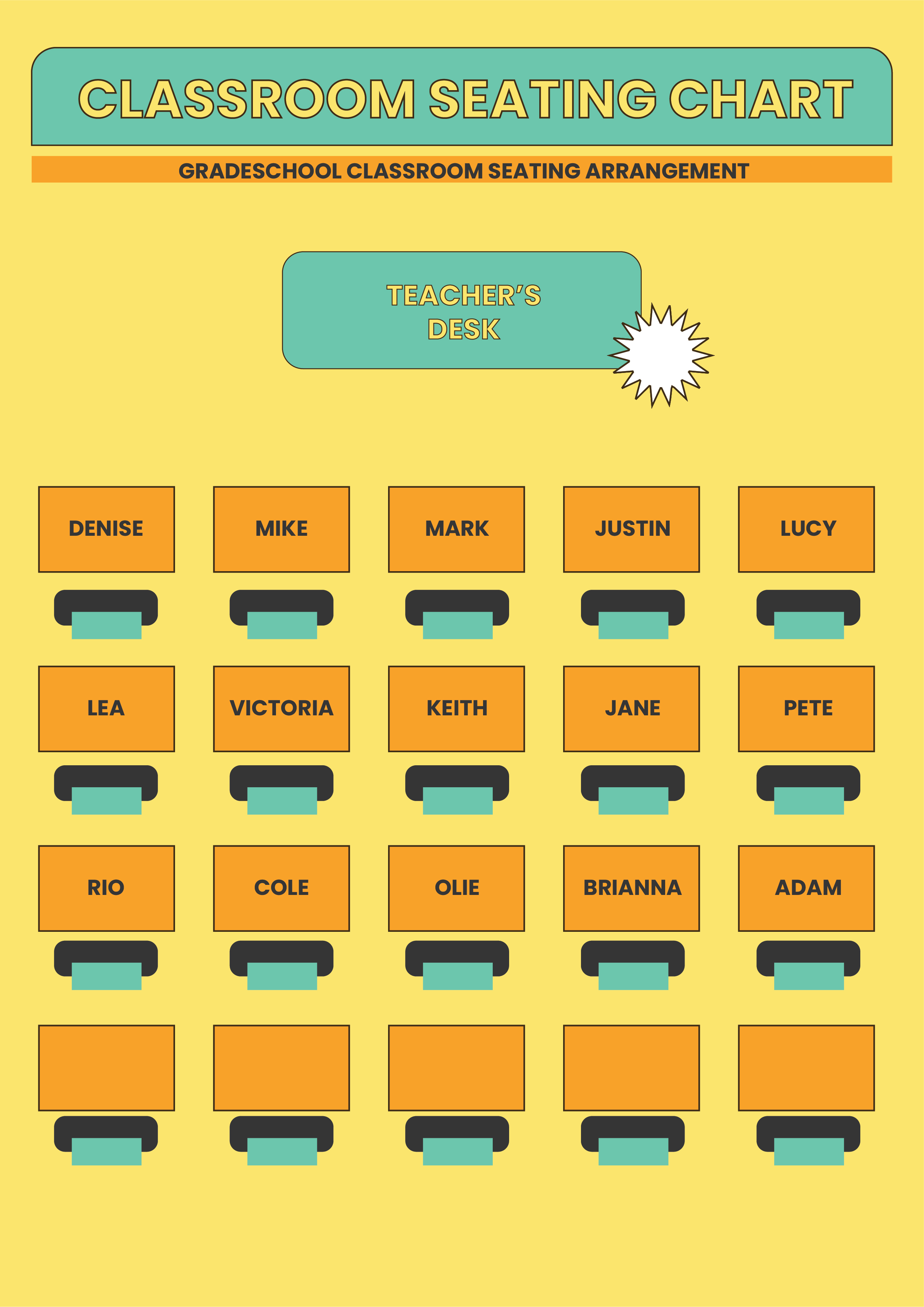 Printable Seating Chart Template