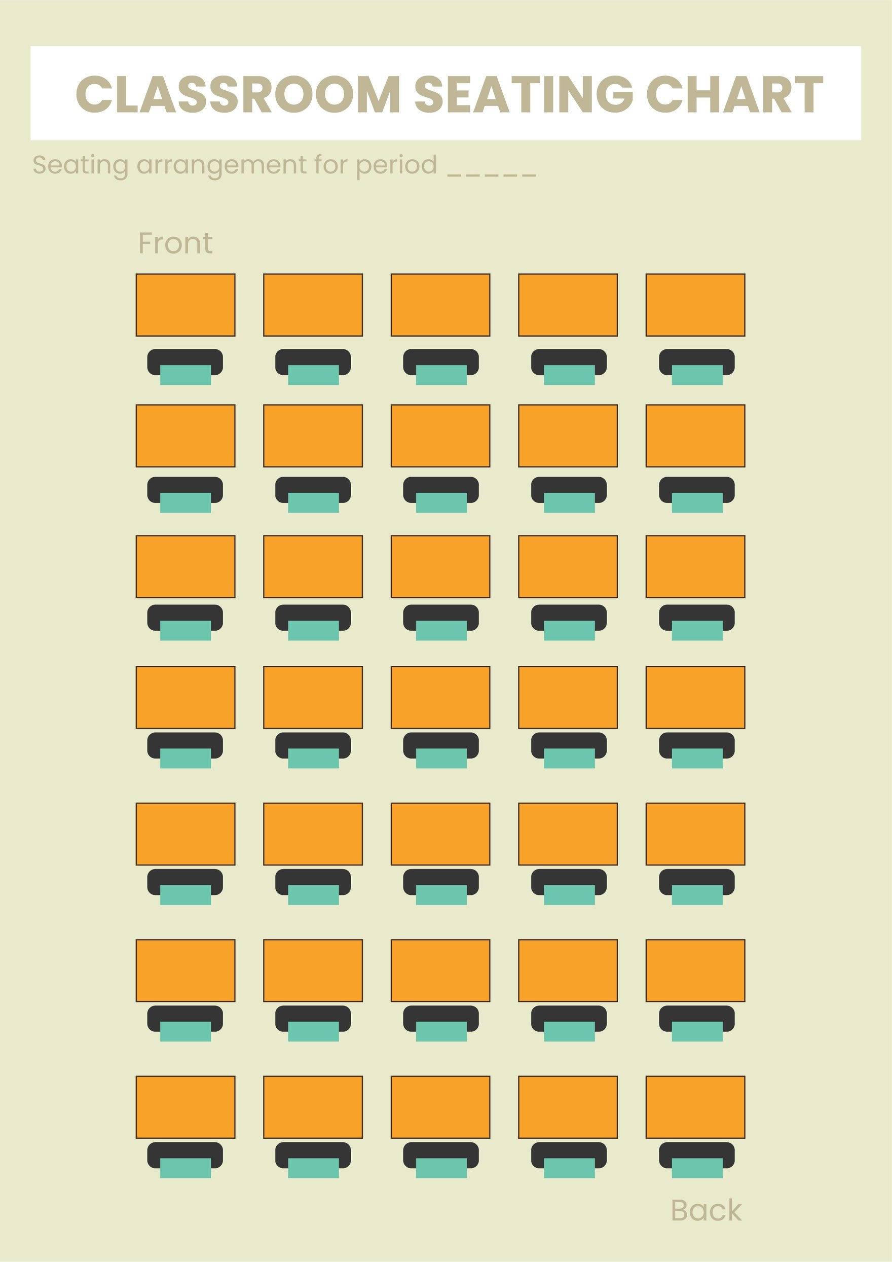 Blank Classroom Seating Chart