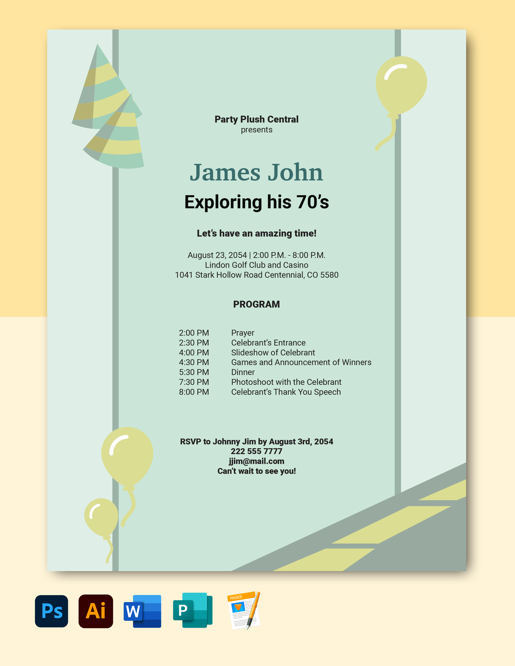 Birthday Program Templates In Publisher FREE Download Template