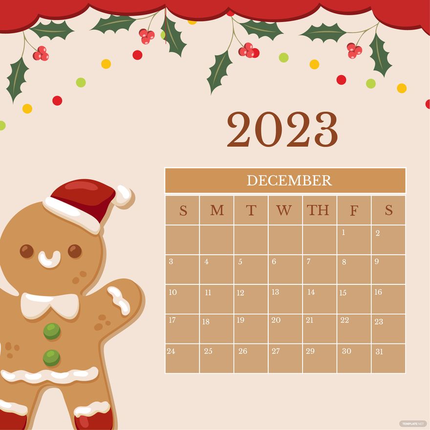 Christmas Calendar Vector in Illustrator, PSD, EPS, SVG, JPG, PNG