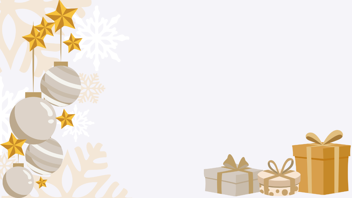 Gold White Christmas Background Template