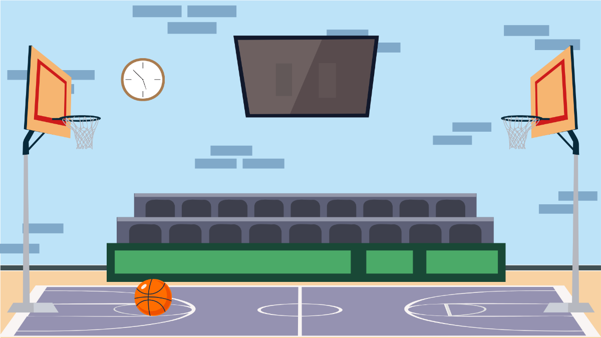 Basketball Court Background Template