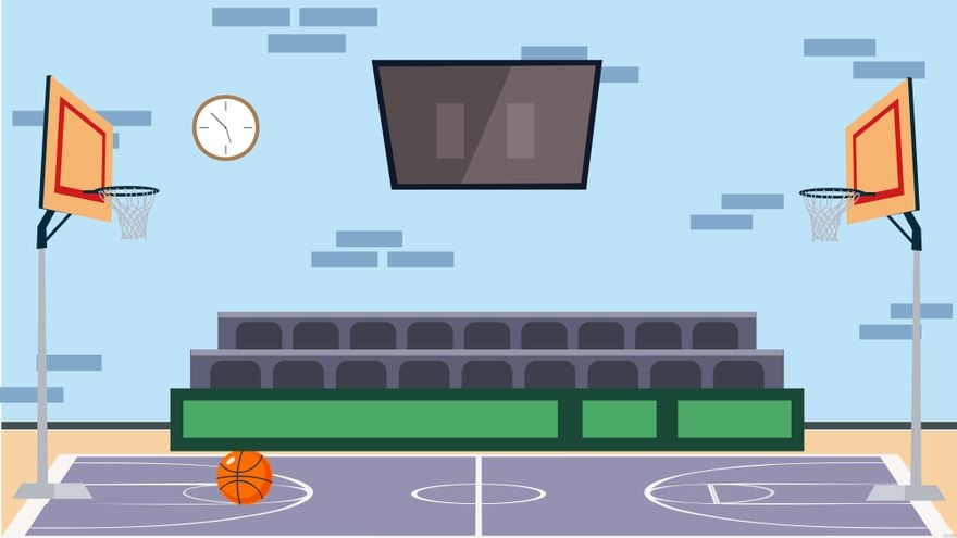 Free Basketball Court Background - EPS, Illustrator, JPG, PNG, SVG |  